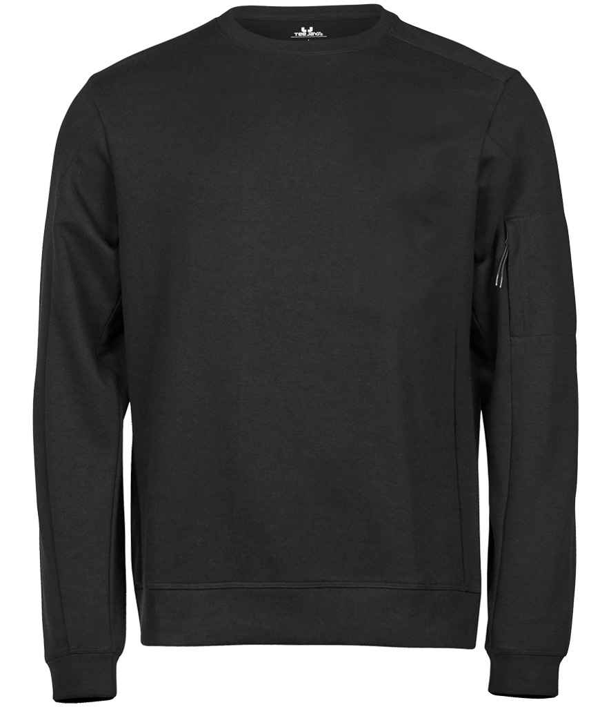Tee Jays Athletic Crew Neck Sweatshirt | Black