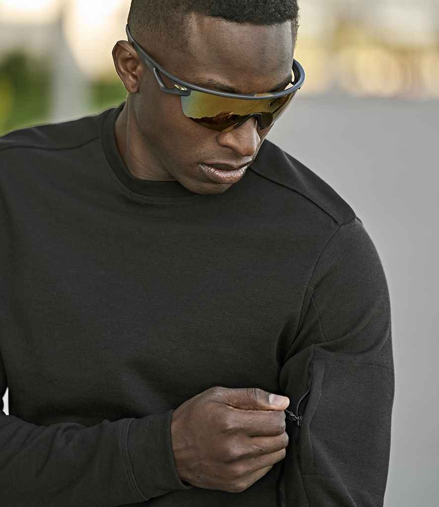Tee Jays Athletic Crew Neck Sweatshirt | Black