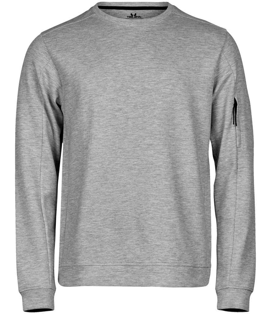 Tee Jays Athletic Crew Neck Sweatshirt | Heather Grey