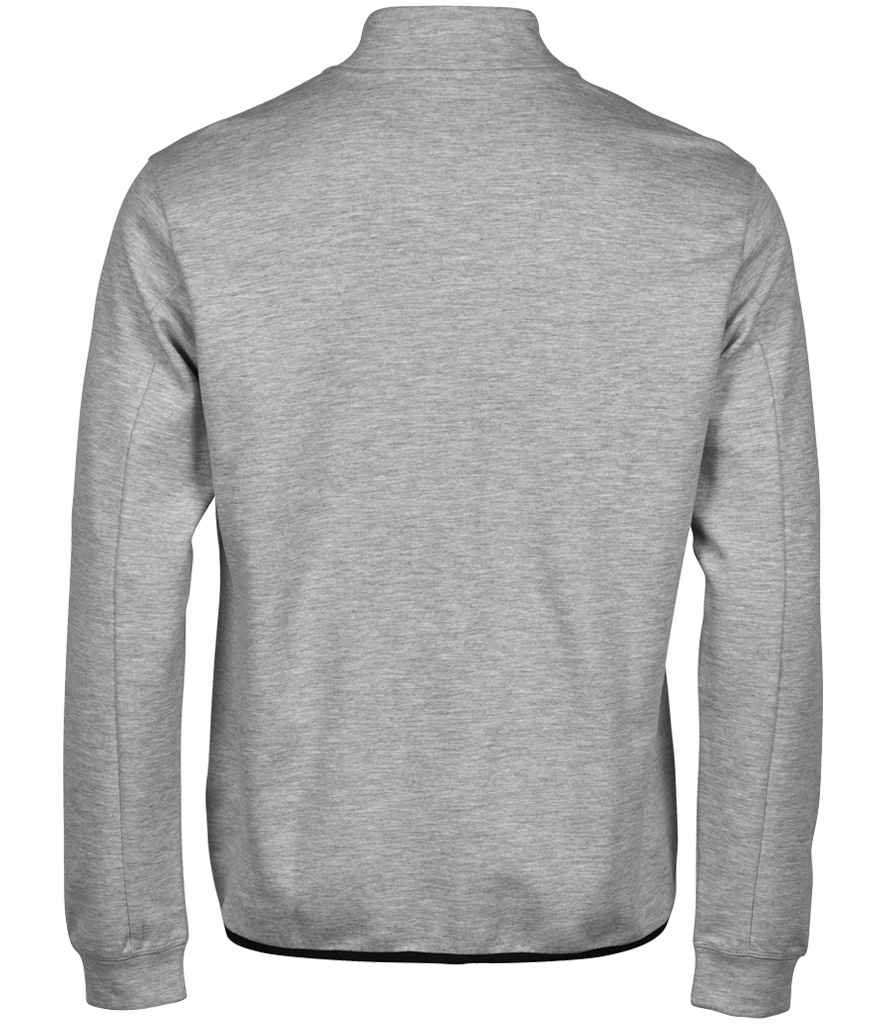 Tee Jays Athletic Full Zip Sweat Cardigan | Heather Grey
