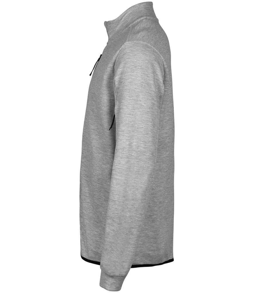 Tee Jays Athletic Full Zip Sweat Cardigan | Heather Grey