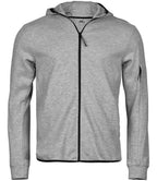 Tee Jays Athletic Hooded Full Zip Sweat Jacket | Heather Grey