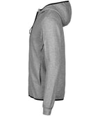 Tee Jays Athletic Hooded Full Zip Sweat Jacket | Heather Grey
