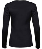 Tee Jays Ladies Long Sleeve Interlock T-Shirt | Black