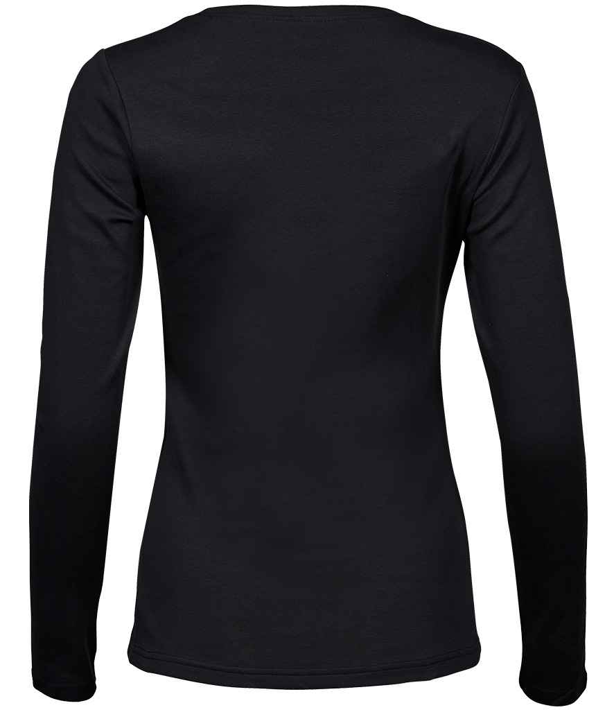 Tee Jays Ladies Long Sleeve Interlock T-Shirt | Black