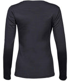 Tee Jays Ladies Long Sleeve Interlock T-Shirt | Dark Grey