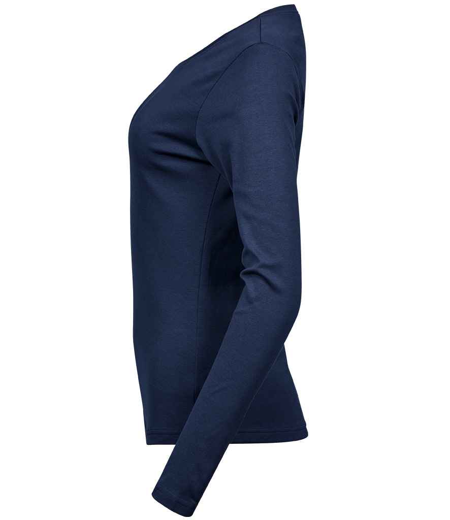 Tee Jays Ladies Long Sleeve Interlock T-Shirt | Navy