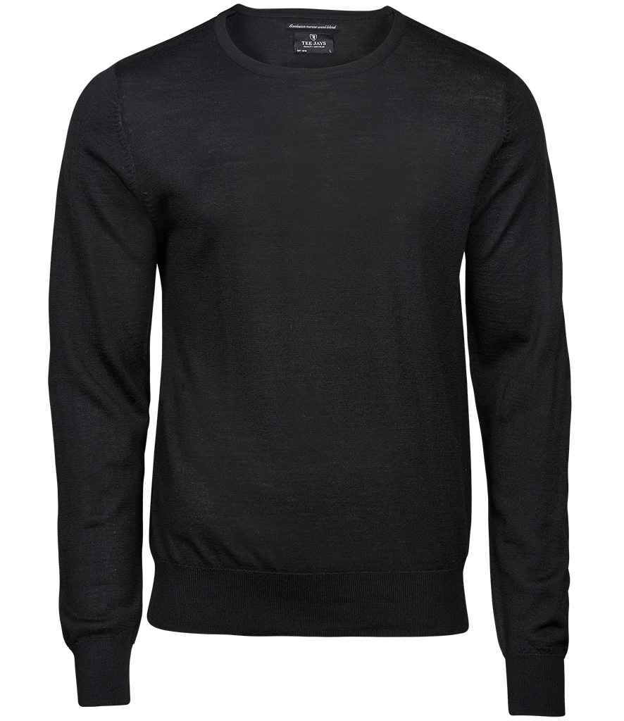 Tee Jays Merino Blend Crew Neck Sweater | Black
