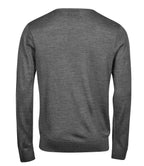 Tee Jays Merino Blend Crew Neck Sweater | Grey Melange
