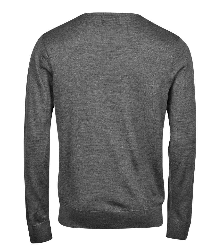Tee Jays Merino Blend Crew Neck Sweater | Grey Melange