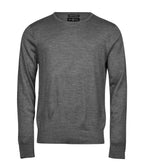 Tee Jays Merino Blend Crew Neck Sweater | Grey Melange