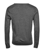 Tee Jays Merino Blend V Neck Sweater | Grey Melange
