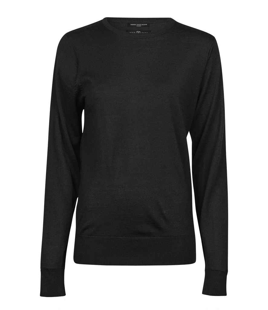 Tee Jays Ladies Crew Neck Sweater | Black