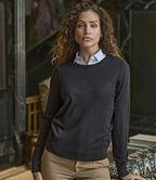 Tee Jays Ladies Crew Neck Sweater | Black