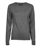 Tee Jays Ladies Crew Neck Sweater | Grey Melange