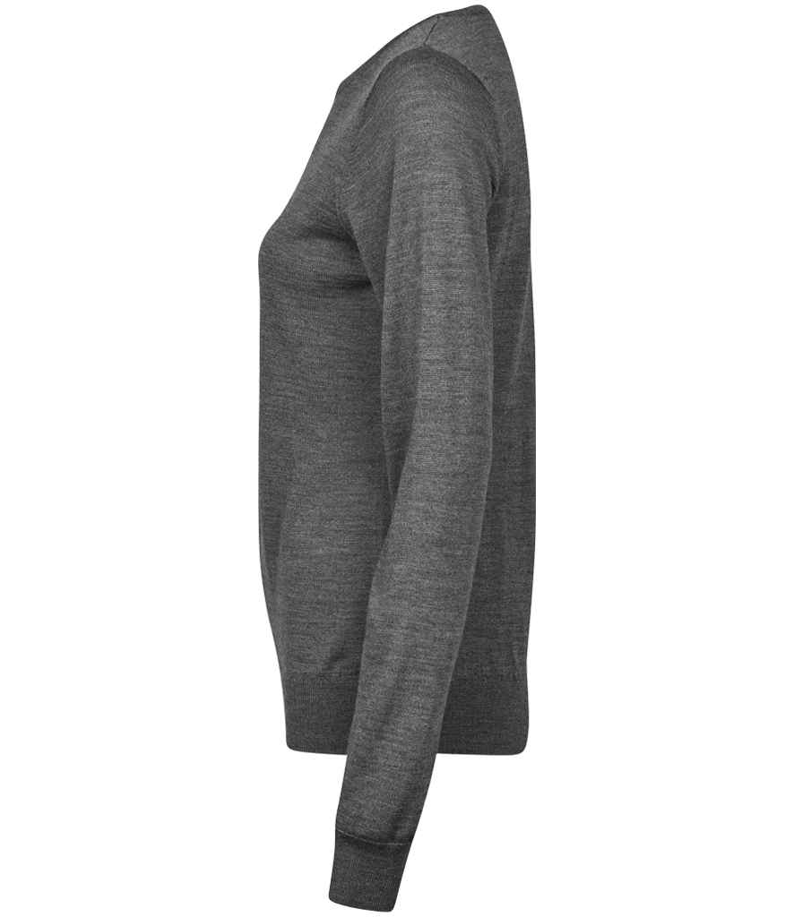 Tee Jays Ladies Crew Neck Sweater | Grey Melange