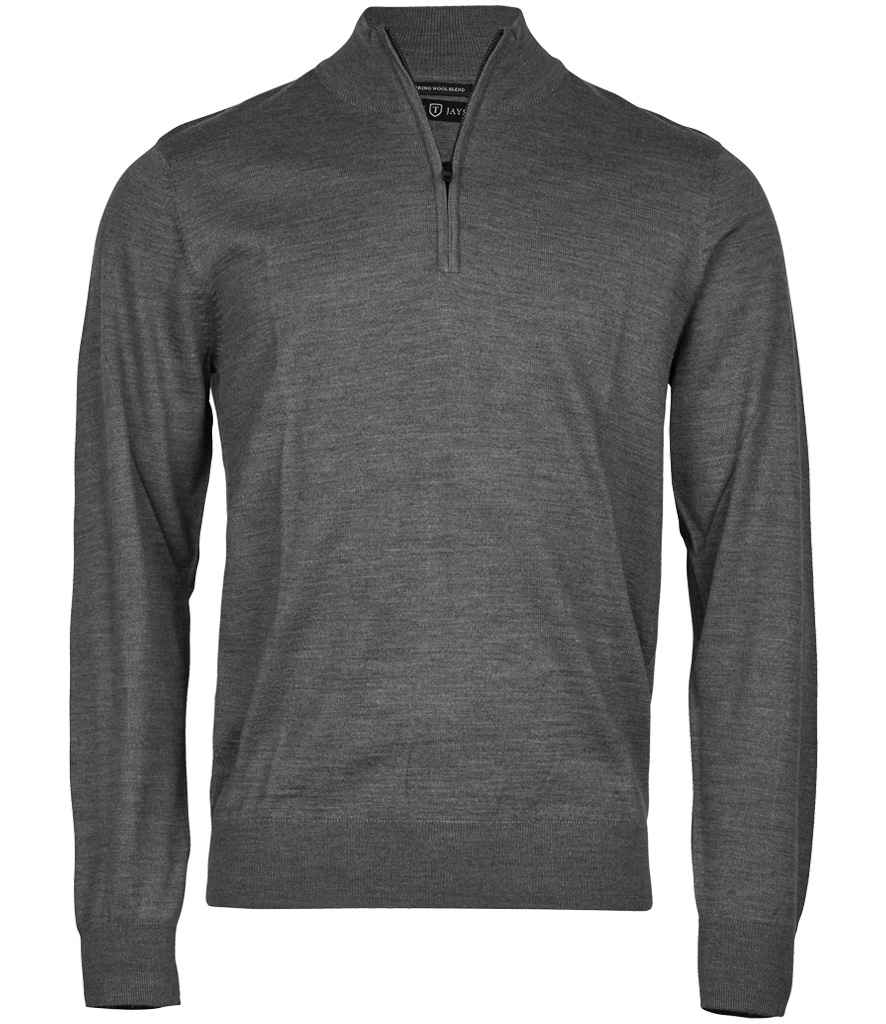 Tee Jays Half Zip Sweater | Grey Melange
