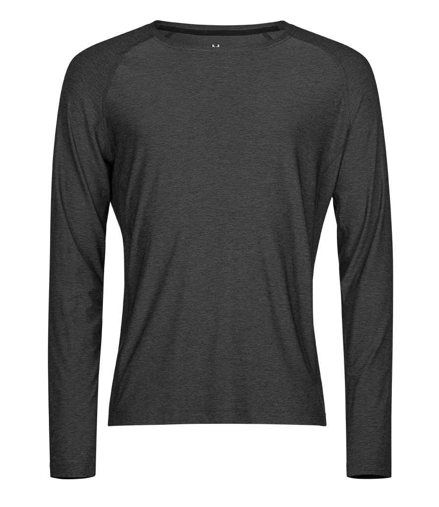 Tee Jays Long Sleeve CoolDry™ T-Shirt | Black Melange