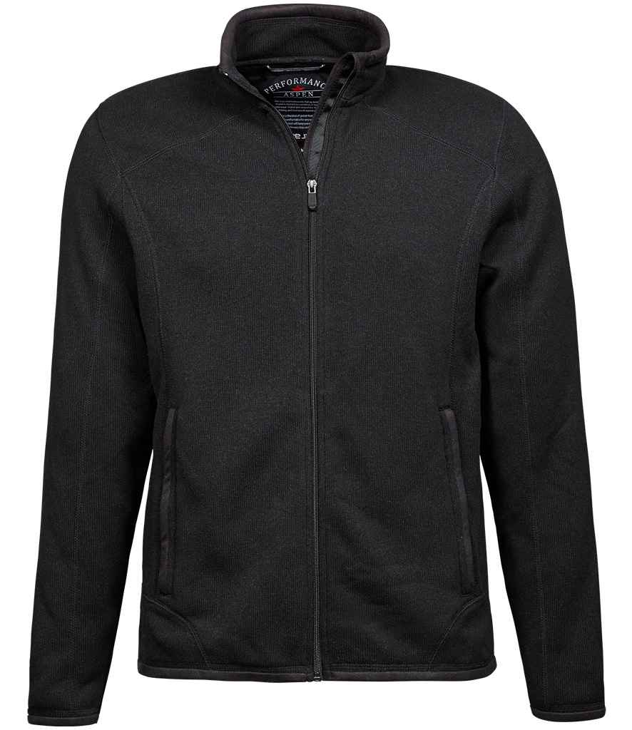 Tee Jays Knitted Outdoor Fleece Jacket | Black