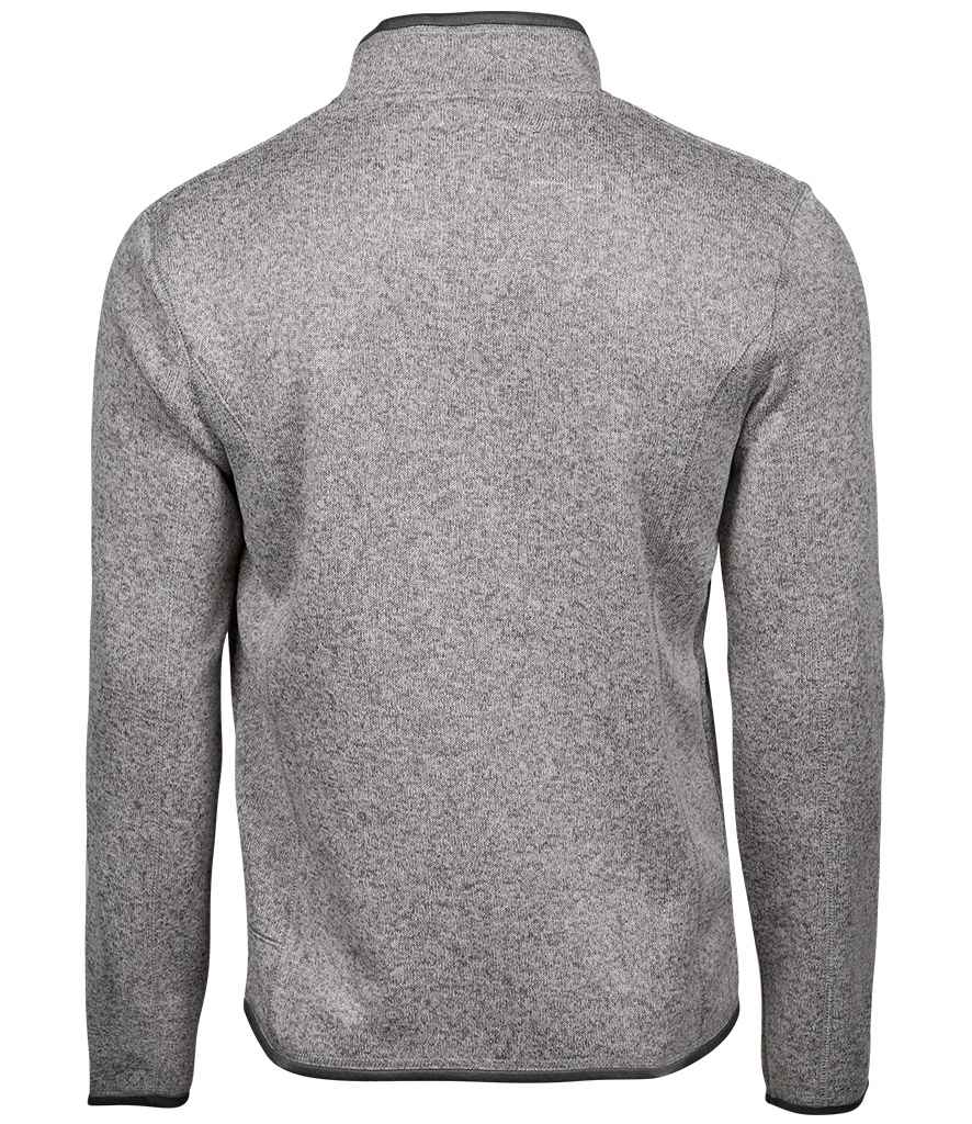 Tee Jays Knitted Outdoor Fleece Jacket | Grey Melange