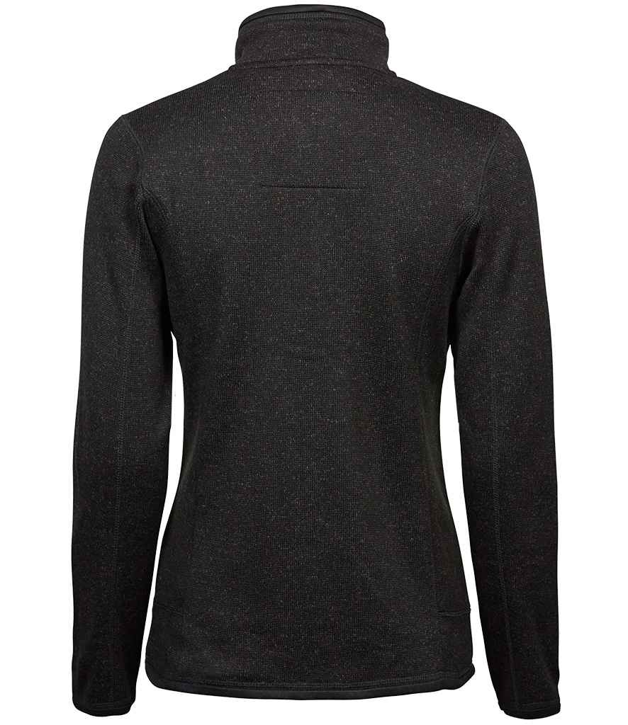 Tee Jays Ladies Knitted Outdoor Fleece Jacket | Black