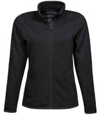 Tee Jays Ladies Knitted Outdoor Fleece Jacket | Black