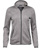 Tee Jays Ladies Knitted Outdoor Fleece Jacket | Grey Melange