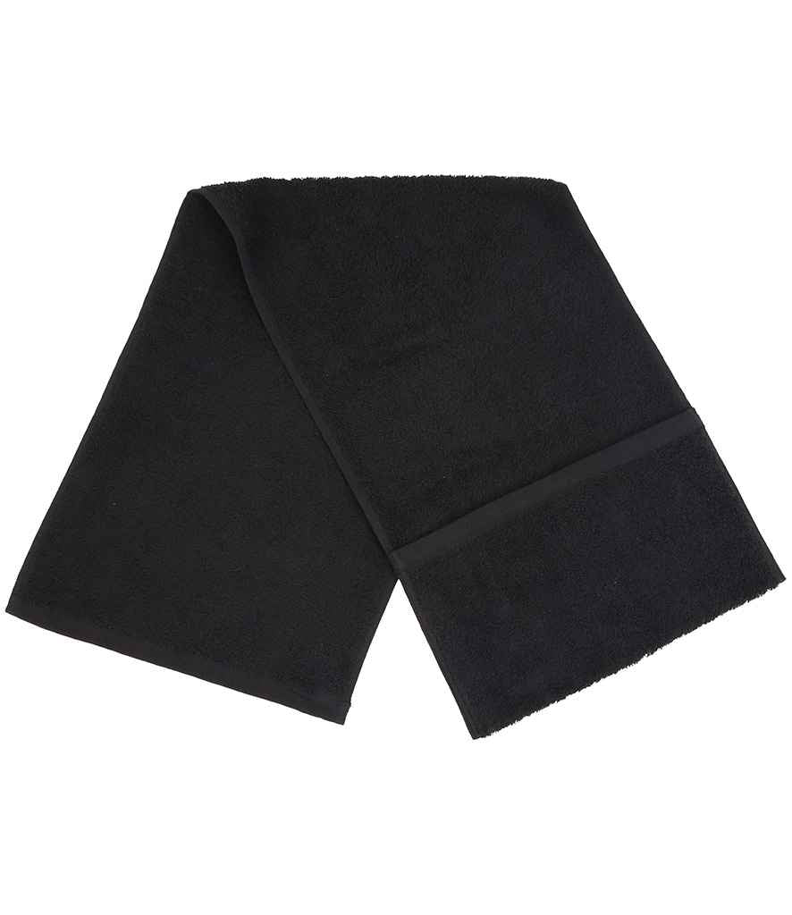 Towel City Luxury Pocket Gym Towel | Black