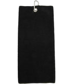 Towel City Microfibre Golf Towel | Black