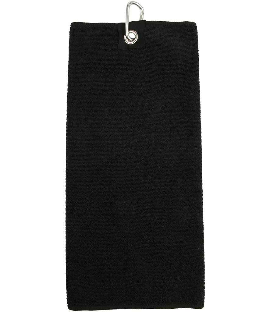 Towel City Microfibre Golf Towel | Black