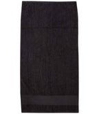 Towel City Printable Border Hand Towel | Black