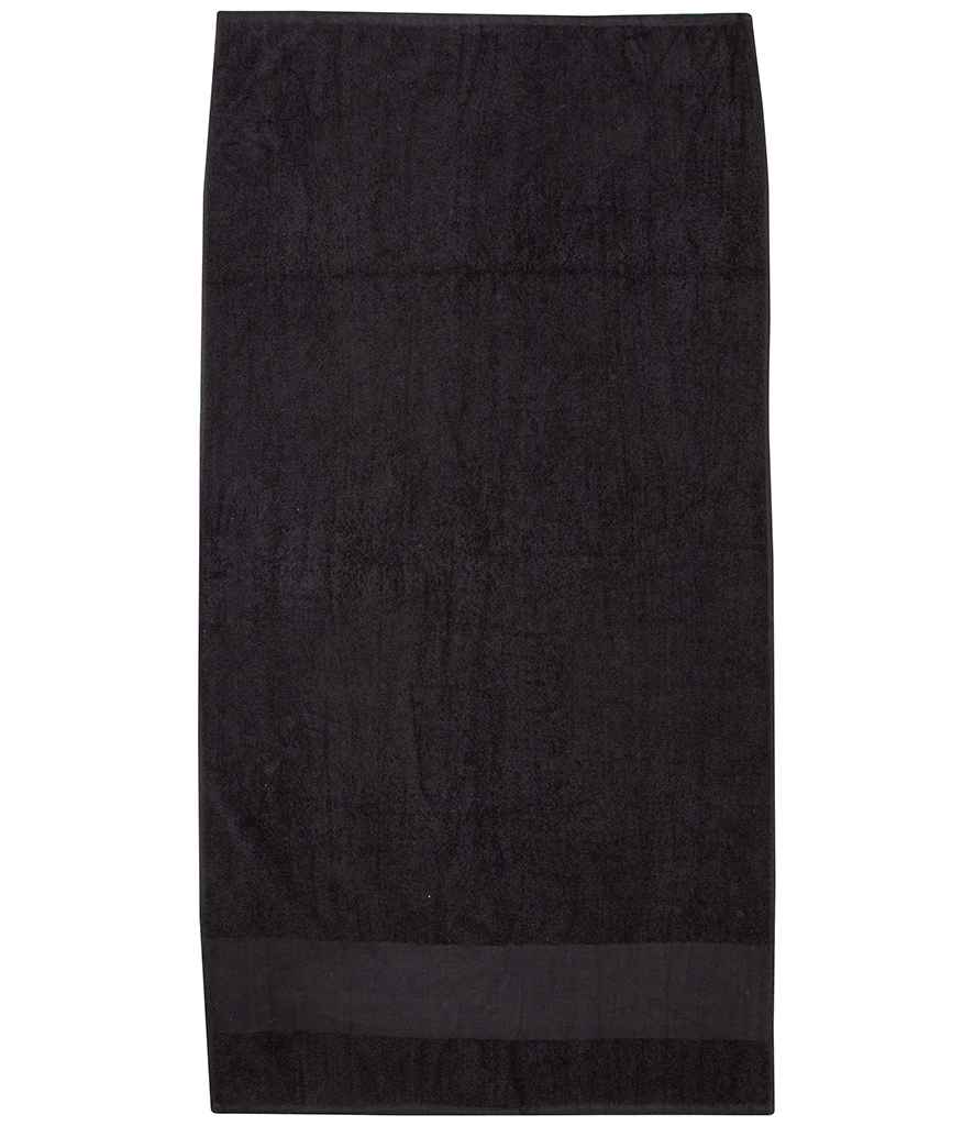 Towel City Printable Border Hand Towel | Black