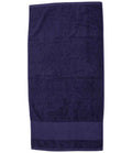 Towel City Printable Border Hand Towel | Navy