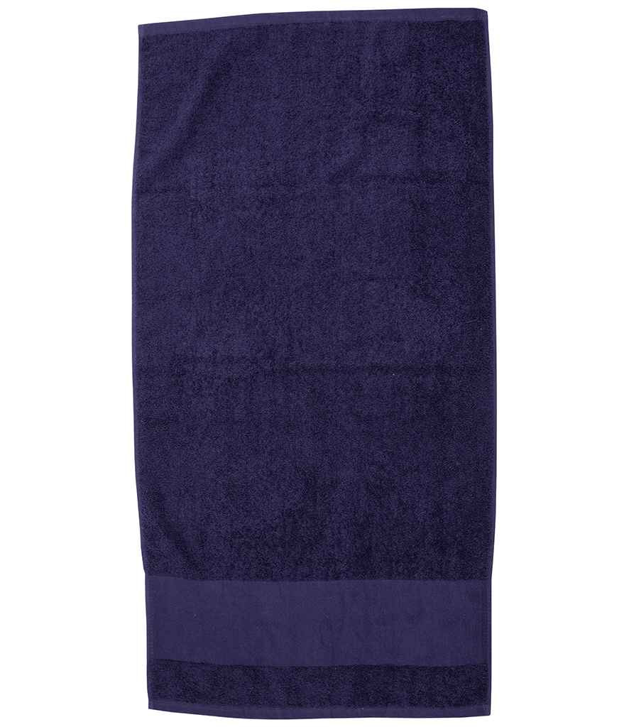 Towel City Printable Border Hand Towel | Navy