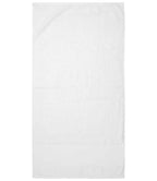 Towel City Printable Border Hand Towel | White