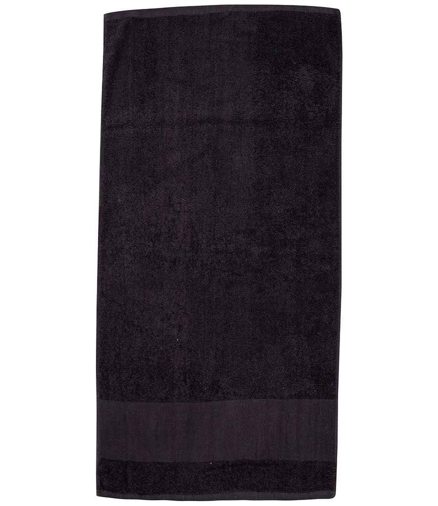 Towel City Printable Border Bath Towel | Black