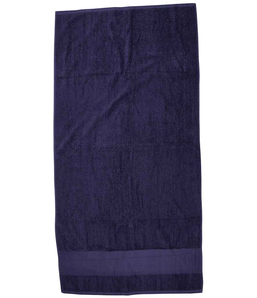 Towel City Printable Border Bath Towel | Navy