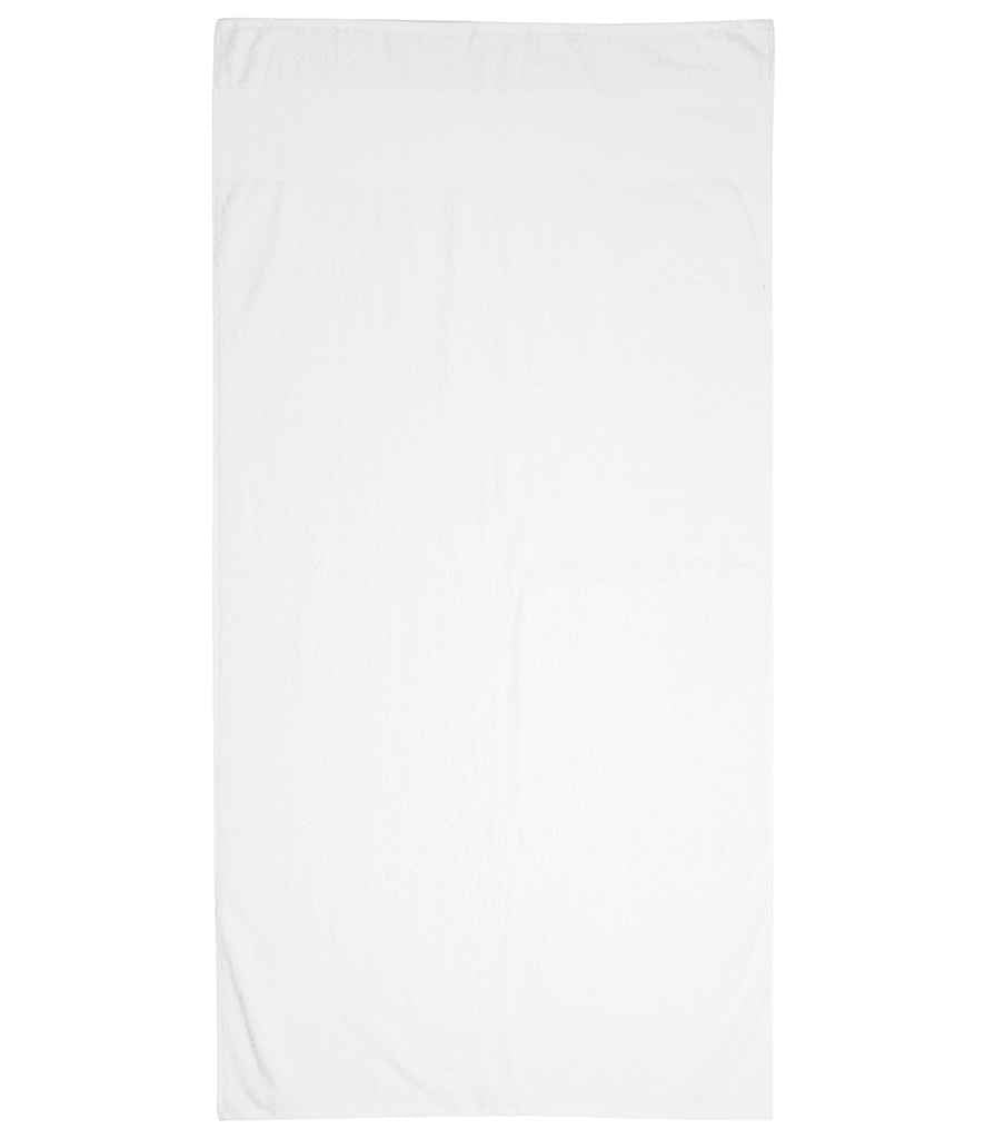 Towel City Printable Border Bath Towel | White
