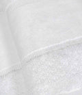 Towel City Organic Printable Border Hand Towel | White