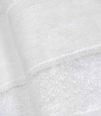Towel City Organic Printable Border Hand Towel | White