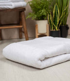 Towel City Organic Printable Border Bath Sheet | White