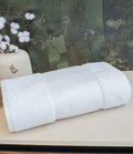 Towel City Organic Printable Border Bath Sheet | White