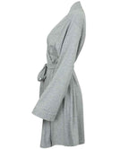 Towel City Ladies Cotton Wrap Robe | Heather Grey