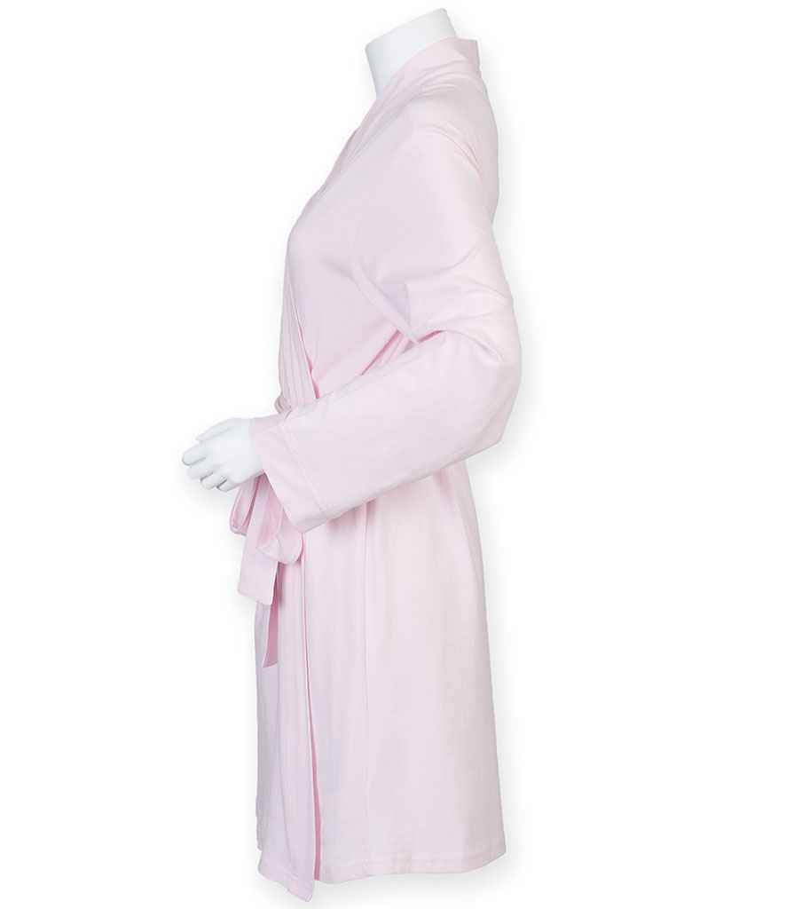 Towel City Ladies Cotton Wrap Robe | Light Pink