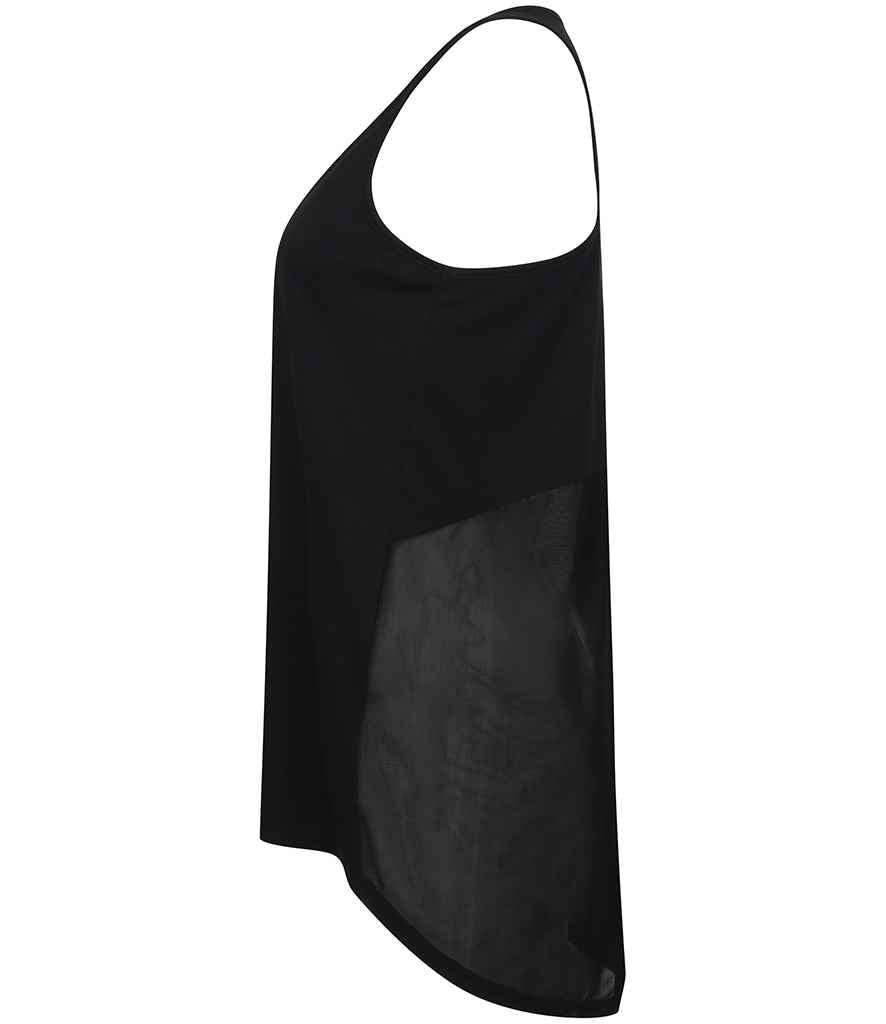Tombo Ladies Open Back Vest | Black