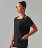 Tombo Scoop Neck T-Shirt | Black