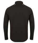 Tombo Long Sleeve Zip Neck Performance Top | Black