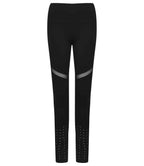 Tombo Ladies Panelled Leggings | Black