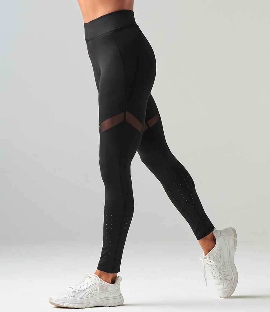 Tombo Ladies Panelled Leggings | Black
