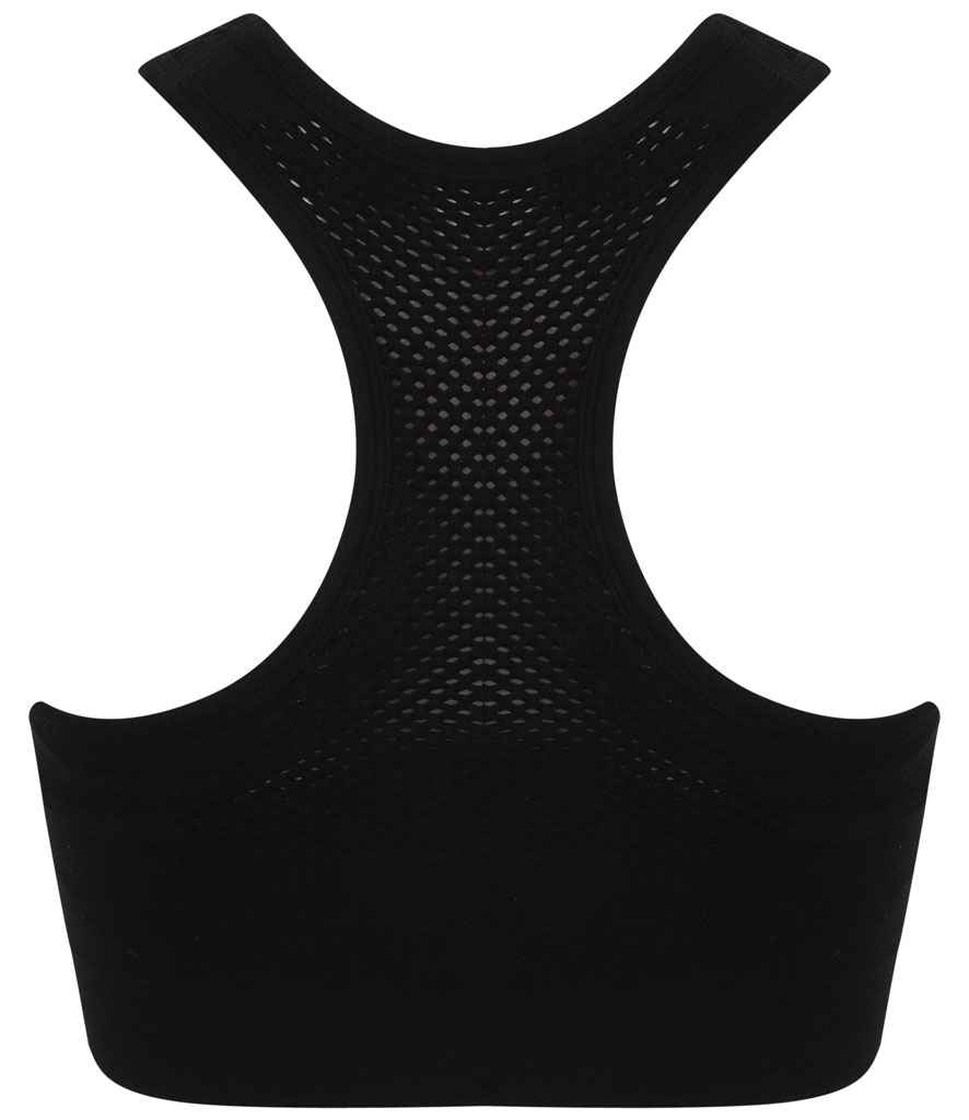Tombo Ladies Seamless Crop Top | Black